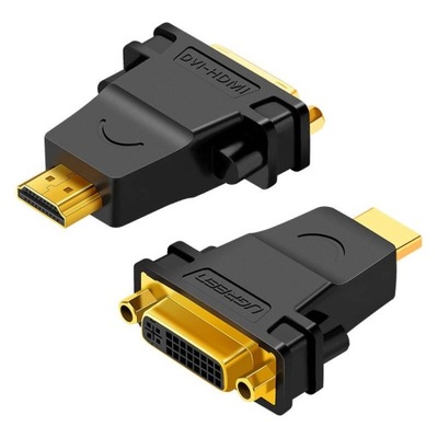 UGREEN ADAPTER PRZEJŚCIÓWKA DWUKIERUNKOWA WTYCZKA WIDEO DVI HDMI 1.4 FULLHD