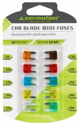 Предохранители płytkowe mini blister 10 sztuk фото №1