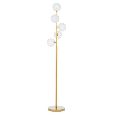 Lampa podłogowa Ball 5 kul biało-złota 156cm Bizzotto