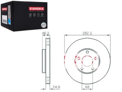 КОМПЛЕКТ ТОРМОЗНИЙ ДИСК ШАЛЬМІВНИХ KAMOKA 562052B 986478872