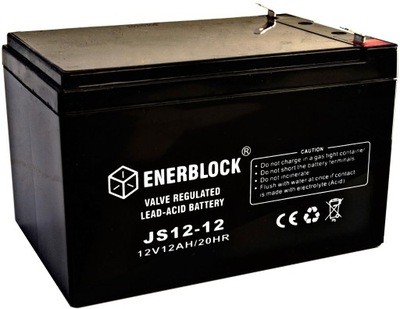 AKUMULATOR AGM 12V 12Ah ENERBLOCK DEEP-CYCLE MOCNY