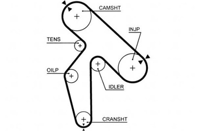 GATES РЕМЕНЬ ГРМ RENAULT LAGUNA I 2.2D 11.93-0