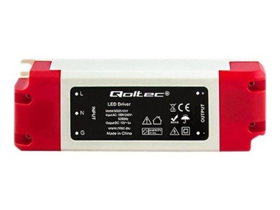 QOLTEC 50935 Qoltec Zasilacz impulsowy LED IP20 100V-240V 60W 12V 5A