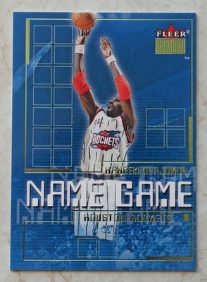 FLEER PREMIUM 2000-01 NAME GAME HAKEEM OLAJUWON