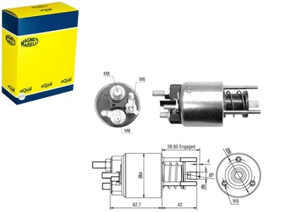Выключатель электромагнитный, стартер magneti marelli 940113050453 фото №1