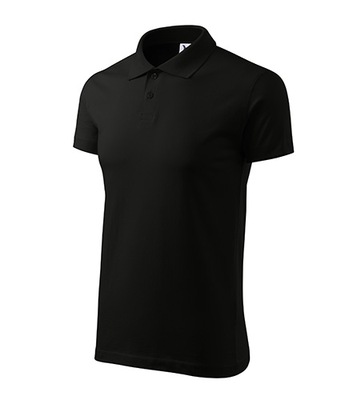 Czarna bawełniana męska koszulka polo XL