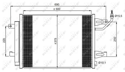 RADUADOR DE ACONDICIONADOR - CONDENSADOR EASY FIT NRF 350073  