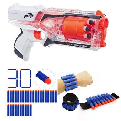 PISTOLET NERF ELITE STRONGARM NA STRZAŁKI +DODATKI
