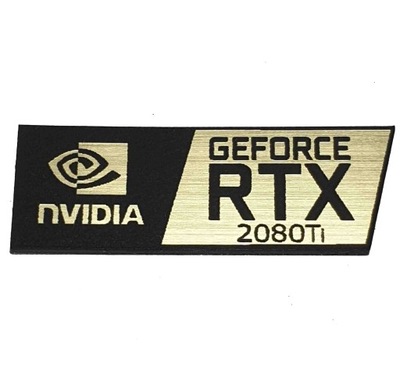 Naklejka Emblemat NVIDIA RTX 2080Ti złota 35x12mm