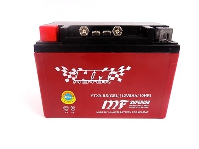 WM WTX9-BS/YTX9-BS AKUMULIATORIUS MOTOCIKLINIS KETAUS AGM 12V 8AH 120A 