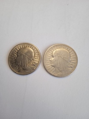 2 złote 1933 + 2 złote 1934 Polonia srebro