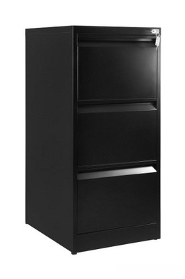 Kontenerek pod biurko, 3 szuflady, 47x60x102 cm, czarny
