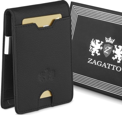 Portfel skórzany męski Zagatto ZG-X1-F2 czarny