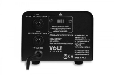 KONWERTER NAPIĘCIA VP 500 230VAC/110VAC VOLT ZASIL