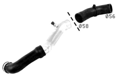 Sasic труба пабтрубок  turbo bmw 3 320 d e46 фото №1