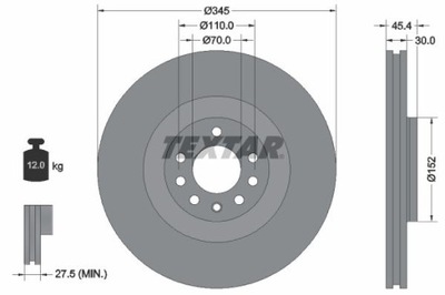 TEXTAR 92242403 ДИСК ГАЛЬМІВНИЙ