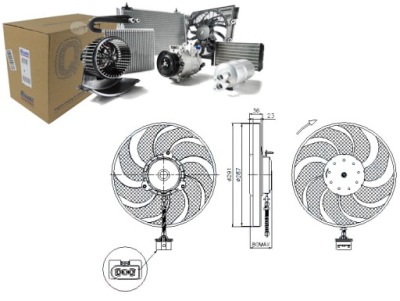 Вентилятор радіатора audi a3 tt seat leon toledo 1 фото №1