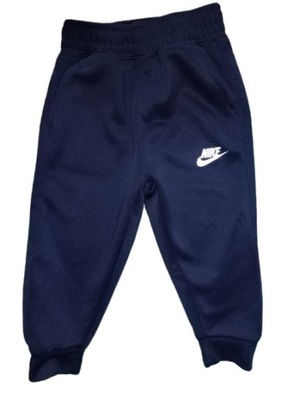 Nike granatowe spodnie sportowe r.12m/74-80cm