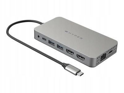 HYPER UNIWERSALNA STACJA DOKUJĄCA HYPERDRIVE USB-C 10W1 Z PODWÓJNYM HDMI