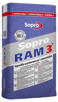 Szybka szpachla wyrównawcza renowacyjna SOPRO RAM3