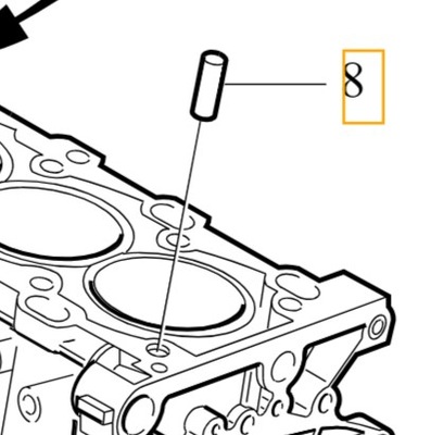 VOLVO KOLEK PIN CENTRUJACY GLOWICE БЛОК ДВИГАТЕЛЯ M7X25 OE 1366129