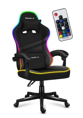FOTEL GAMINGOWY obrotowy komputerowy biurowy Krzesło dla Gracza LED RGB