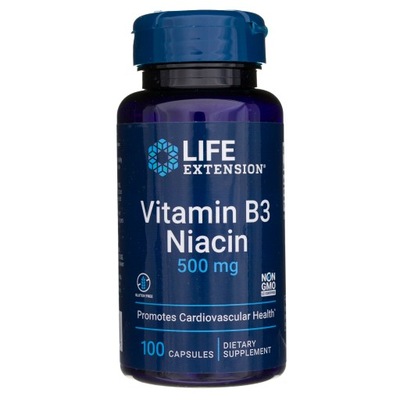 Life Extension Vitamín B3 Niacín 500 mg 100 kaps