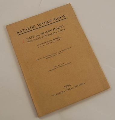 Katalog Wydawnictw Kasy im. Mianowskiego Warszawa 1934 rok