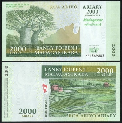 $ Madagaskar 2000 ARIARY P-93a UNC 2007