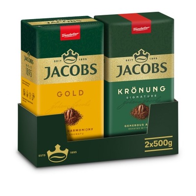 Kawa Jacobs Kronung Jacobs Gold mielona zestaw kaw 2x 500 g
