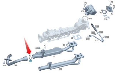 O-RING WYMIENNIKA ТЕПЛА MERCEDES OM642 3,0 V6