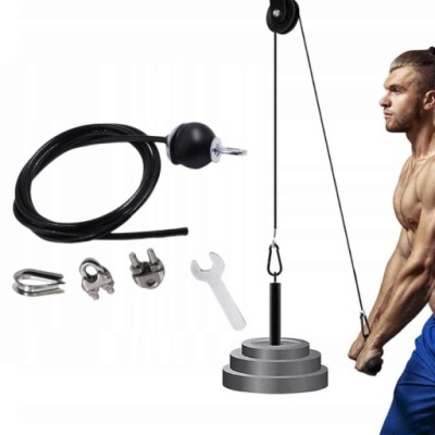 KOŁO PASOWE FITNESS LINKA PODNOSZĄCA KOŁO PASOWE SYSTEM TRÓJKOŁOWIEC LINKA TRENINGOWA BICEPS 3M