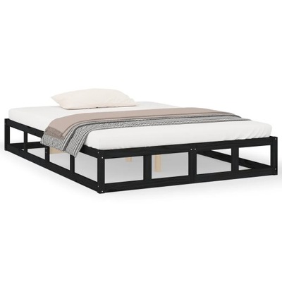 Rama łóżka, czarna, 180x200 cm, Super King, lit