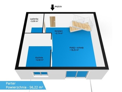 Mieszkanie, Borkowo, 54 m²