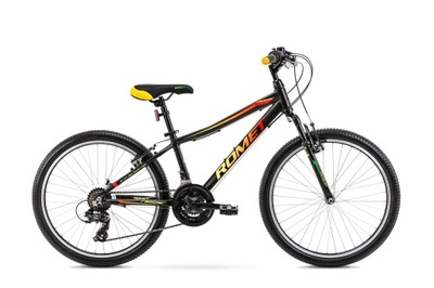 Rower MTB Górski Dziecięcy Rambler 24 czarno-żółto-czerwony