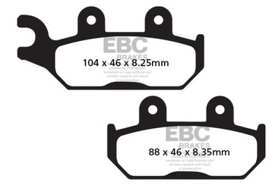 КОЛОДКИ ТОРМОЗНЫЕ EBC FA645R (КОМПЛЕКТ. NA 1 ДИСКИ ТОРМОЗНЫЕ)