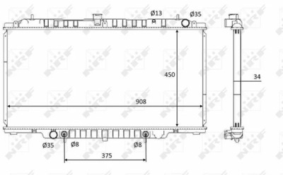 NRF 58548 CHLODNICA, SISTEMA DE REFRIGERACIÓN DEL MOTOR  