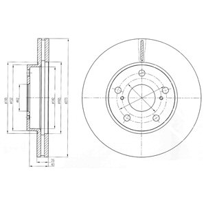 ДИСК ТОРМОЗНОЙ DELPHI BG4234C