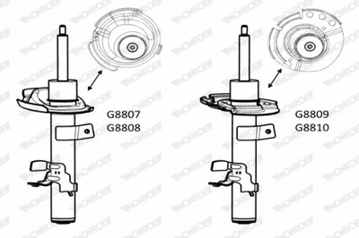 AMORTIGUADOR MONROE ORIGINAL (GAS TECHNOLOGY) G8809  