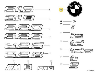 BMW E36 КАБРИОЛЕТ TOURING ЭМБЛЕМА КРЫШКИ БАГАЖНИКА БАГАЖНИКА OE