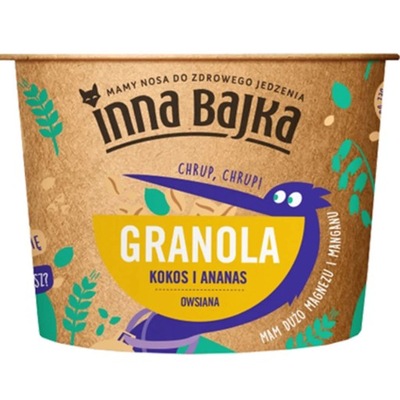 Inna Bajka Granola Owsiana Kokos Ananas 65g