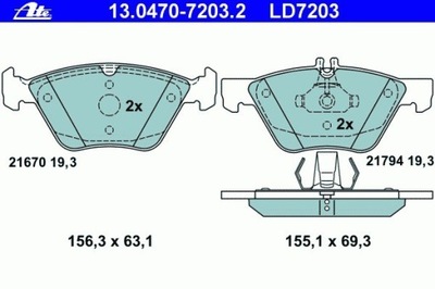 КОЛОДКИ ГАЛЬМІВНИЙ MERCEDES W211 E-CLASS 03-09 ПЕРЕД