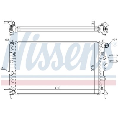 Радіатор води opel vectra b 95-03 фото №1