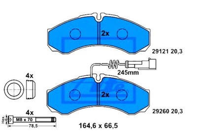 ATE КОЛОДКИ ГАЛЬМІВНІ RVI MAXITY NISSAN CABSTAR NT4