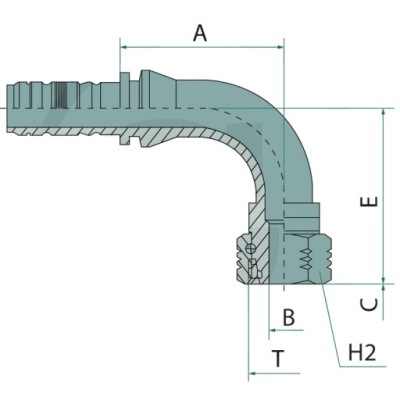 Manuli pn 16 dkos m24x1,5 16s 90 фото №1