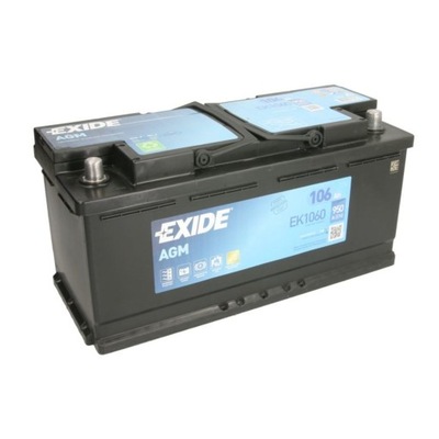 АККУМУЛЯТОР EXIDE AGM EK1060 106AH 950A START-STOP