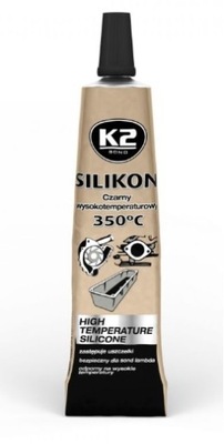 K2 SILIKON CZARNY WYSOKOTEMPERATUROWY do +350°C