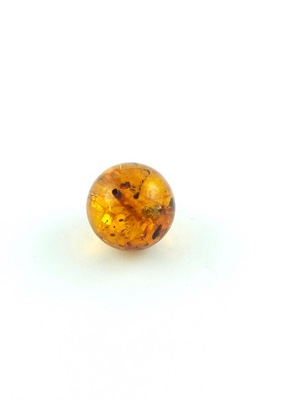 Bursztyn bałtycki kulka 18mm wiercona koniak 1szt amber bead Bursztynowa