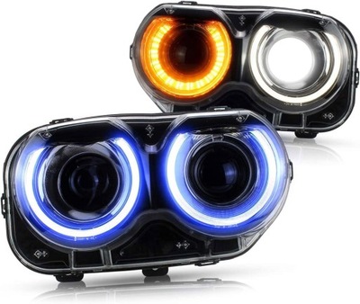 FARO FAROS IZQUIERDA +DERECHA PARTE DELANTERA EUROPA DIODO LUMINOSO LED VLAND RGB DODGE CHALLENGER 2015-23  