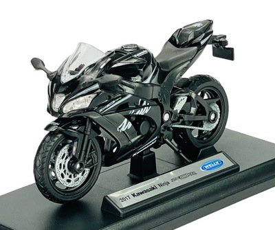 WELLY 2017 KAWASAKI NINJA ZX-10RR CZARNY 1:18 METALOWY NOWY MODEL 12845